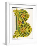 Illuminated Letter B-null-Framed Art Print