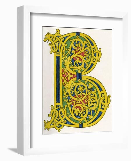 Illuminated Letter B-null-Framed Art Print