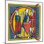 Illuminated Letter C-null-Mounted Art Print