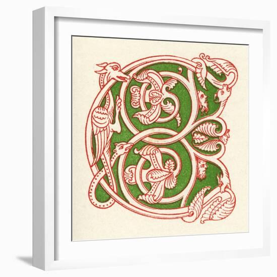 Illuminated Letter C-null-Framed Art Print