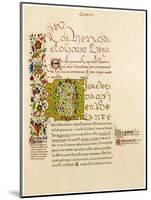 Illuminated Letter D, 15th Century-null-Mounted Giclee Print