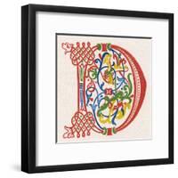 Illuminated Letter D-null-Framed Art Print