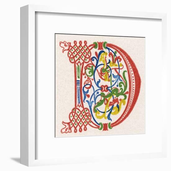 Illuminated Letter D-null-Framed Art Print