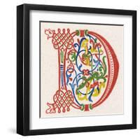 Illuminated Letter D-null-Framed Art Print