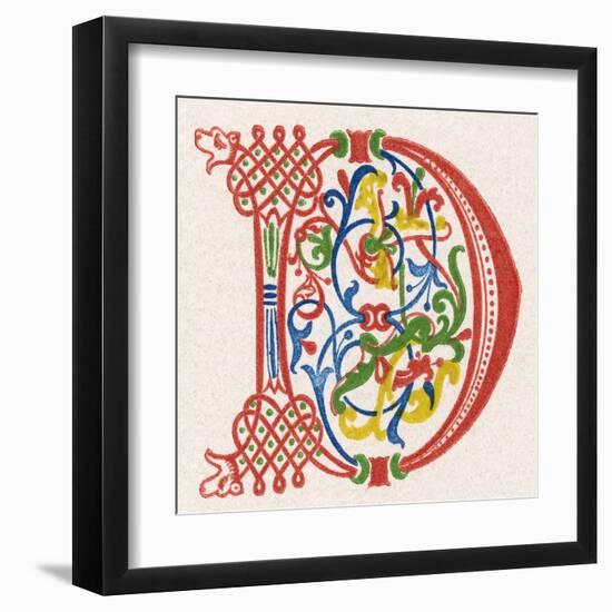 Illuminated Letter D-null-Framed Art Print