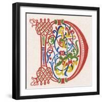 Illuminated Letter D-null-Framed Art Print