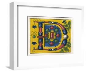 Illuminated Letter D-null-Framed Art Print