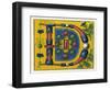 Illuminated Letter D-null-Framed Art Print