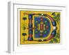 Illuminated Letter D-null-Framed Art Print