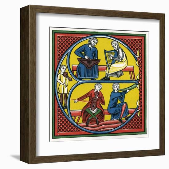 Illuminated Letter E-null-Framed Art Print