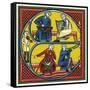 Illuminated Letter E-null-Framed Stretched Canvas