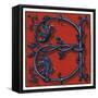 Illuminated Letter E-null-Framed Stretched Canvas