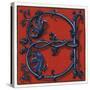 Illuminated Letter E-null-Stretched Canvas