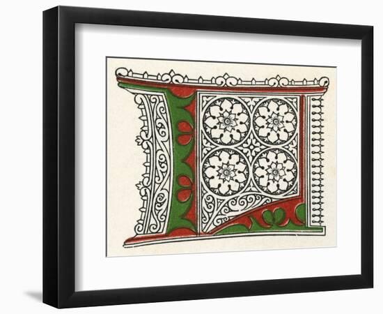 Illuminated Letter L-null-Framed Art Print