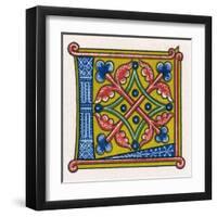 Illuminated Letter L-null-Framed Art Print