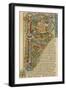 Illuminated Letter "P" Showing King Solomon Writing His "Proverbs", from a German Bible-null-Framed Photographic Print