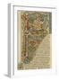 Illuminated Letter "P" Showing King Solomon Writing His "Proverbs", from a German Bible-null-Framed Photographic Print