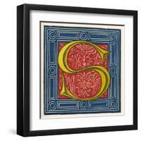 Illuminated Letter S-null-Framed Art Print