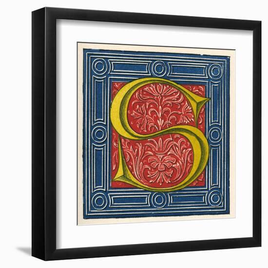 Illuminated Letter S-null-Framed Art Print