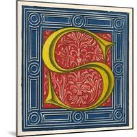 Illuminated Letter S-null-Mounted Art Print