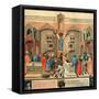 Illuminated manuscript, Digestum Vetus-Master of 1328-Framed Stretched Canvas