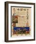 Illuminated Manuscript Page Depicting the Crusades, in French-null-Framed Giclee Print