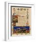 Illuminated Manuscript Page Depicting the Crusades, in French-null-Framed Giclee Print