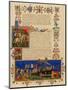 Illuminated Manuscript Page Depicting the Crusades, in French-null-Mounted Giclee Print