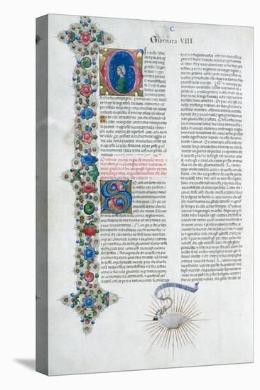 Illuminated Manuscript Page from Decameron, by Giovanni Boccaccio, Italian, C1467-Taddeo Crivelli-Stretched Canvas