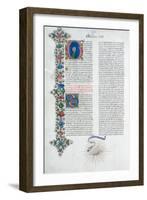 Illuminated Manuscript Page from Decameron, by Giovanni Boccaccio, Italian, C1467-Taddeo Crivelli-Framed Giclee Print