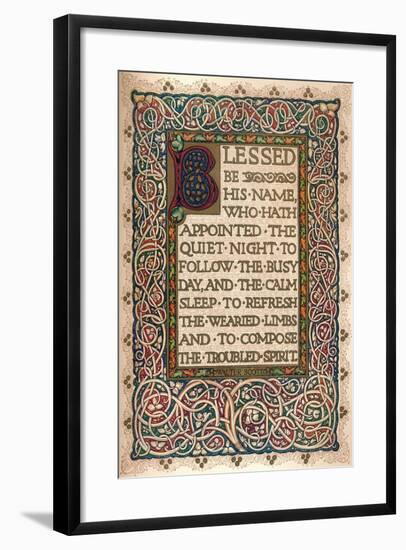 'Illuminated manuscript to illustrate Walter Scott's The Talisman', c1830-Sangorski and Sutcliffe-Framed Giclee Print