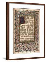 'Illuminated manuscript to illustrate Walter Scott's The Talisman', c1830-Sangorski and Sutcliffe-Framed Giclee Print