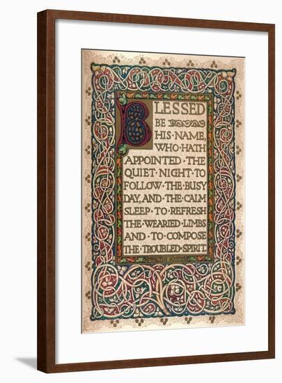 'Illuminated manuscript to illustrate Walter Scott's The Talisman', c1830-Sangorski and Sutcliffe-Framed Giclee Print