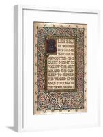 'Illuminated manuscript to illustrate Walter Scott's The Talisman', c1830-Sangorski and Sutcliffe-Framed Giclee Print