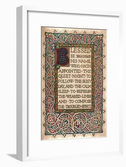 'Illuminated manuscript to illustrate Walter Scott's The Talisman', c1830-Sangorski and Sutcliffe-Framed Giclee Print