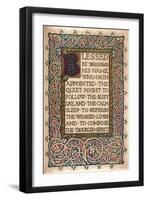 'Illuminated manuscript to illustrate Walter Scott's The Talisman', c1830-Sangorski and Sutcliffe-Framed Giclee Print