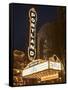Illuminated Marquee of the Arlene Schnitzer Auditorium, Portland, Oregon, USA-William Sutton-Framed Stretched Canvas