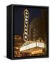 Illuminated Marquee of the Arlene Schnitzer Auditorium, Portland, Oregon, USA-William Sutton-Framed Stretched Canvas