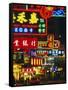 Illuminated Neon Street Signs, Nathan Road in Tsimshatsui, Hong Kong-Gavin Hellier-Framed Stretched Canvas