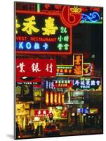 Illuminated Neon Street Signs, Nathan Road in Tsimshatsui, Hong Kong-Gavin Hellier-Mounted Photographic Print