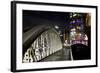 Illuminated NeuerwegsbrŸcke at Night, Historical Bridge, Hanseatic City of Hamburg-Axel Schmies-Framed Photographic Print