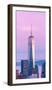 Illuminated One World Trade Center Amidst Buildings Against Sky in City at Dusk, Manhattan-null-Framed Premium Photographic Print