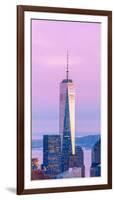 Illuminated One World Trade Center Amidst Buildings Against Sky in City at Dusk, Manhattan-null-Framed Photographic Print