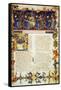 Illuminated Page from the Divine Comedy, Inferno, Canto I-Dante Alighieri-Framed Stretched Canvas