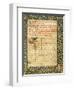 Illuminated Page from the Statutes of the Venice Arsenal, Manuscript, Italy 17th Century-null-Framed Giclee Print