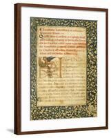 Illuminated Page from the Statutes of the Venice Arsenal, Manuscript, Italy 17th Century-null-Framed Giclee Print