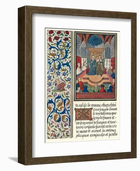 Illuminated Page, with Bordering, C1480-Jean Froissart-Framed Giclee Print