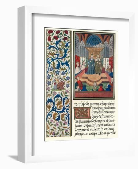 Illuminated Page, with Bordering, C1480-Jean Froissart-Framed Giclee Print