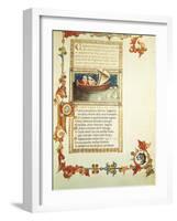 Illuminated Page with Opening Words of Purgatory from Divine Comedy-Dante Alighieri-Framed Giclee Print