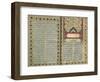 Illuminated Pages from a Manuscript of Hafez, Zand Period Style, 1790-null-Framed Giclee Print